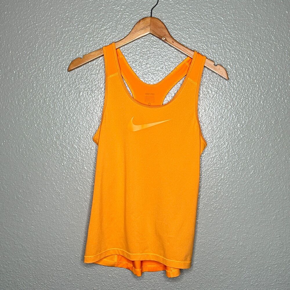 ORANGE NIKE PRO TANK TOP DRIFIT MEDIUM